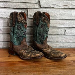 Dan Post Vintage Bluebird square toe cowboy boots